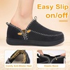 Women’s Slippers Wide Toe Box Memory Foam Slip-On House Shoes | Warm Plush Lining, Non Slip Outsole, Indoor Outdoor Comfort, Machine Washable, Cozy Gift Choice(Black)