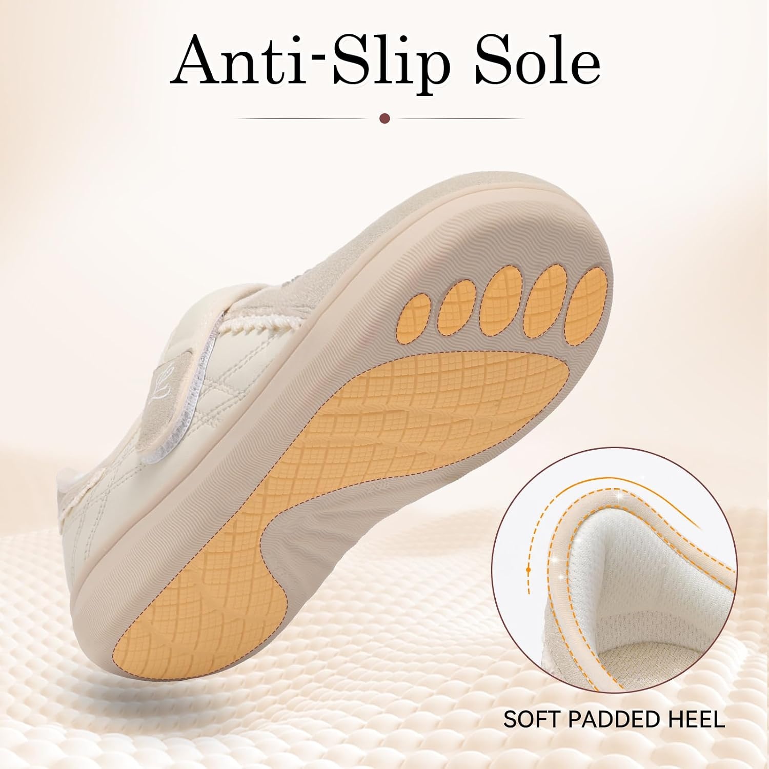 image:imageLeIsfIt Womens Mary Jane Flats Wide Toe Box Comfortable Walking ShoesBeige