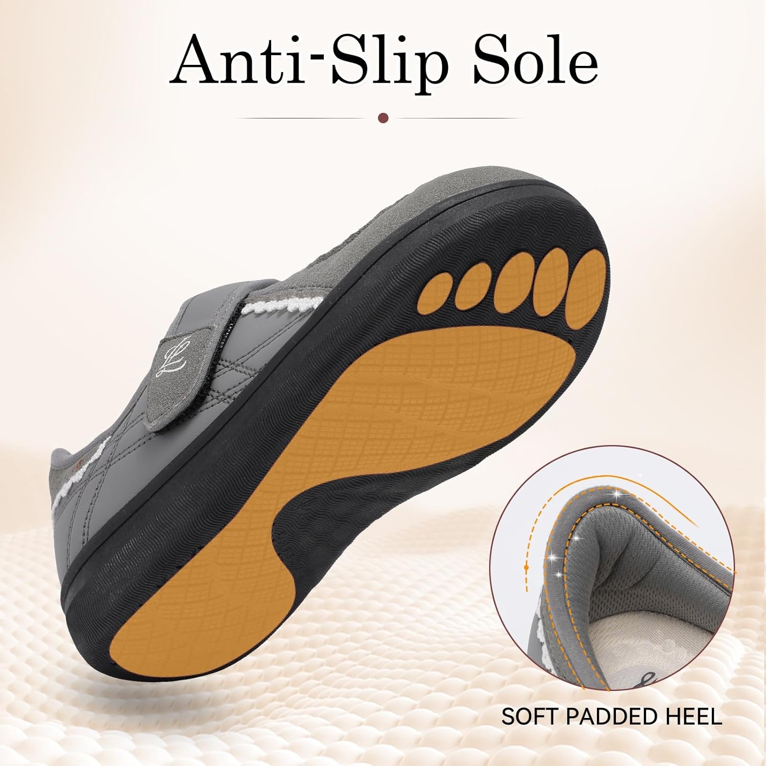 image:imageLeIsfIt Womens Mary Jane Flats Wide Toe Box Comfortable Walking ShoesGrey