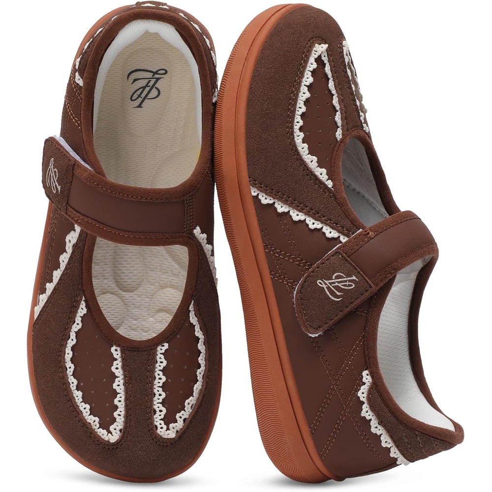 image:imageLeIsfIt Womens Mary Jane Flats Wide Toe Box Comfortable Walking ShoesBrown