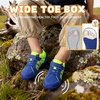 LeIsfIt Kids Shoes Girls Boys Wide Barefoot Shoes Big Kids Breathable Anti-Slip Hiking Sneakers for Walking Climbing Training Outdoor Activities(Blue)