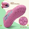 LeIsfIt Kids Shoes Girls Boys Wide Barefoot Shoes Big Kids Breathable Anti-Slip Hiking Sneakers for Walking Climbing Training Outdoor Activities(Rose)