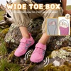 LeIsfIt Kids Shoes Girls Boys Wide Barefoot Shoes Big Kids Breathable Anti-Slip Hiking Sneakers for Walking Climbing Training Outdoor Activities(Rose)