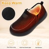 LeIsfIt Men’s Moccasin Slippers Wide Toe Box Memory Foam House Shoes(Black)