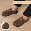 LeIsfIt Men’s Moccasin Slippers Wide Toe Box Memory Foam House Shoes(Chocolate)