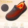LeIsfIt Men’s Moccasin Slippers Wide Toe Box Memory Foam House Shoes(Darkgrey)