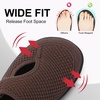 LeIsfIt Wide Toe Box Diabetic Shoes for Women Zero Drop Barefoot Sneakers Breathable Adjustable for Edema Swollen Feet & Seniors(Chocolate)