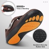 LeIsfIt Wide Toe Box Diabetic Shoes for Women Zero Drop Barefoot Sneakers Breathable Adjustable for Edema Swollen Feet & Seniors(Chocolate)