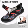 LeIsfIt Wide Toe Box Diabetic Shoes for Women Zero Drop Barefoot Sneakers Breathable Adjustable for Edema Swollen Feet & Seniors(D-black Flower)