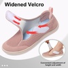 LeIsfIt Wide Toe Box Diabetic Shoes for Women Zero Drop Barefoot Sneakers Breathable Adjustable for Edema Swollen Feet & Seniors(Lightpink)