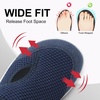 LeIsfIt Wide Toe Box Diabetic Shoes for Women Zero Drop Barefoot Sneakers Breathable Adjustable for Edema Swollen Feet & Seniors(Navy)