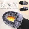 LeIsfIt Women’s Fuzzy Slippers Wide Toe Box Memory Foam House Shoes(Black)