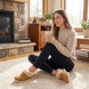 LeIsfIt Women’s Fuzzy Slippers Wide Toe Box Memory Foam House Shoes(Brown)
