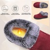 LeIsfIt Women’s Fuzzy Slippers Wide Toe Box Memory Foam House Shoes(Red)