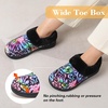 LeIsfIt Women’s Fuzzy Slippers Wide Toe Box Memory Foam House Shoes(Tiedye)