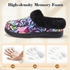 LeIsfIt Women’s Fuzzy Slippers Wide Toe Box Memory Foam House Shoes(Tiedye)