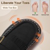 LeIsfIt Women’s Moccasin Slippers Wide Toe Box Memory Foam House Shoes(Black)