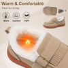 LeIsfIt Women’s Moccasin Slippers Wide Toe Box Memory Foam House Shoes(Khaki)