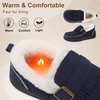 LeIsfIt Women’s Moccasin Slippers Wide Toe Box Memory Foam House Shoes(Navy)