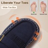 LeIsfIt Women’s Moccasin Slippers Wide Toe Box Memory Foam House Shoes(Navy)