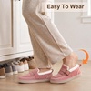 LeIsfIt Women’s Moccasin Slippers Wide Toe Box Memory Foam House Shoes(Pink)