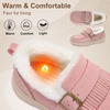 LeIsfIt Women’s Moccasin Slippers Wide Toe Box Memory Foam House Shoes(Pink)