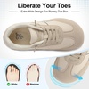 LeIsfIt Women’s Walking Shoes Wide Toe Box Barefoot Slip-On Sneakers(Beige)