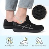 LeIsfIt Women’s Walking Shoes Wide Toe Box Barefoot Slip-On Sneakers(Black)