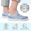 LeIsfIt Women’s Walking Shoes Wide Toe Box Barefoot Slip-On Sneakers(Blue)