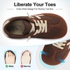 LeIsfIt Women’s Walking Shoes Wide Toe Box Barefoot Slip-On Sneakers(Chocolate)