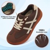 LeIsfIt Women’s Walking Shoes Wide Toe Box Barefoot Slip-On Sneakers(Chocolate)