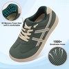 LeIsfIt Women’s Walking Shoes Wide Toe Box Barefoot Slip-On Sneakers(Dark Green)