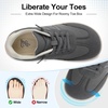 LeIsfIt Women’s Walking Shoes Wide Toe Box Barefoot Slip-On Sneakers(Grey)