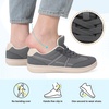 LeIsfIt Women’s Walking Shoes Wide Toe Box Barefoot Slip-On Sneakers(Grey)