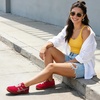 LeIsfIt Women’s Walking Shoes Wide Toe Box Barefoot Slip-On Sneakers(Red)