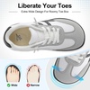 LeIsfIt Women’s Walking Shoes Wide Toe Box Barefoot Slip-On Sneakers(White)
