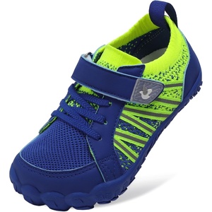 LeIsfIt Kids Shoes Girls Boys Wide Barefoot Shoes Big Kids Breathable Anti-Slip Hiking Sneakers for Walking Climbing Training Outdoor Activities(Blue)