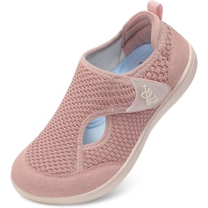 LeIsfIt Wide Toe Box Diabetic Shoes for Women Zero Drop Barefoot Sneakers Breathable Adjustable for Edema Swollen Feet & Seniors(Lightpink)