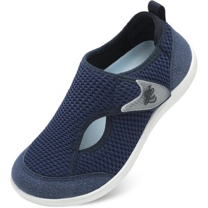 LeIsfIt Wide Toe Box Diabetic Shoes for Women Zero Drop Barefoot Sneakers Breathable Adjustable for Edema Swollen Feet & Seniors(Navy)