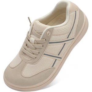 LeIsfIt Women’s Walking Shoes Wide Toe Box Barefoot Slip-On Sneakers(Beige)