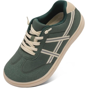 LeIsfIt Women’s Walking Shoes Wide Toe Box Barefoot Slip-On Sneakers(Dark Green)