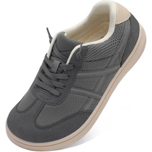 LeIsfIt Women’s Walking Shoes Wide Toe Box Barefoot Slip-On Sneakers(Grey)