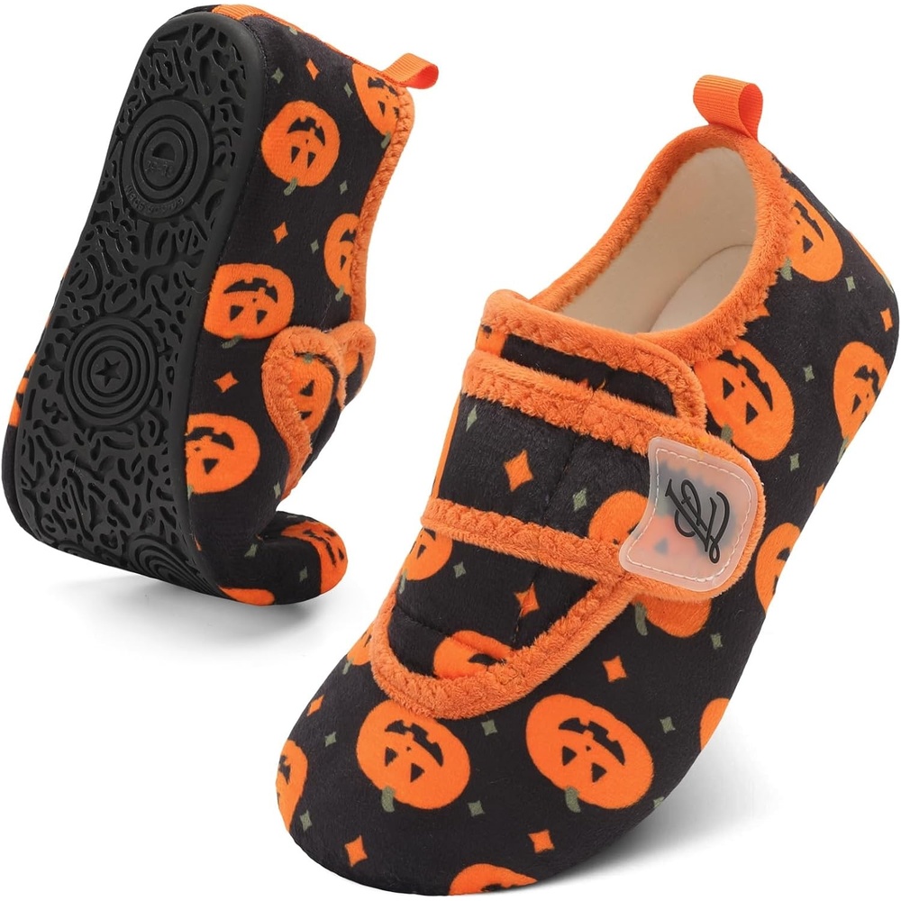 image:imageLeIsfIt Slippers for Women Men Soft House Slippers Wide Barefoot House Shoes Nonslip Slip on Slipper Shoes Comfy Adjustable for Home Bedroom Travel YogaPumpkin