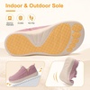 LeIsfIt Women’s Slippers Wide Toe Box Memory Foam Slip-On House Shoes(Pink)