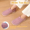 LeIsfIt Women’s Slippers Wide Toe Box Memory Foam Slip-On House Shoes(Pink)