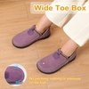 LeIsfIt Women’s Slippers Wide Toe Box Memory Foam Slip-On House Shoes(Purple)