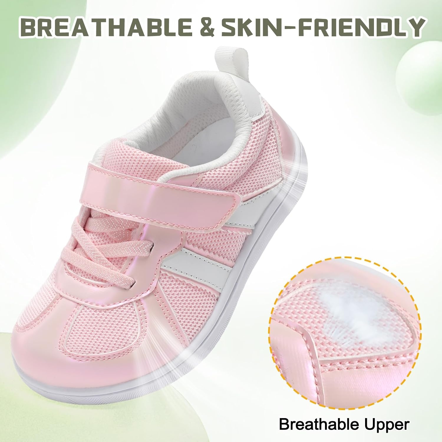 image:imageLeIsfIt Toddler Sneakers Boys Girls Wide Toe Box Barefoot ShoesPink