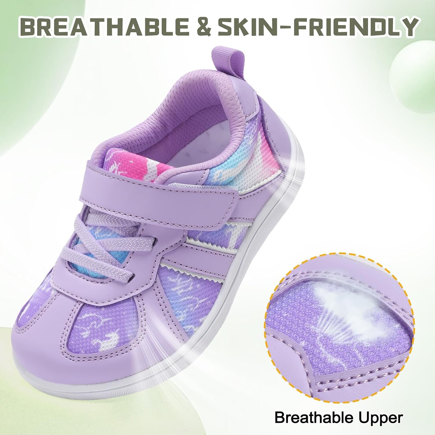 image:imageLeIsfIt Toddler Sneakers Boys Girls Wide Toe Box Barefoot ShoesPurple