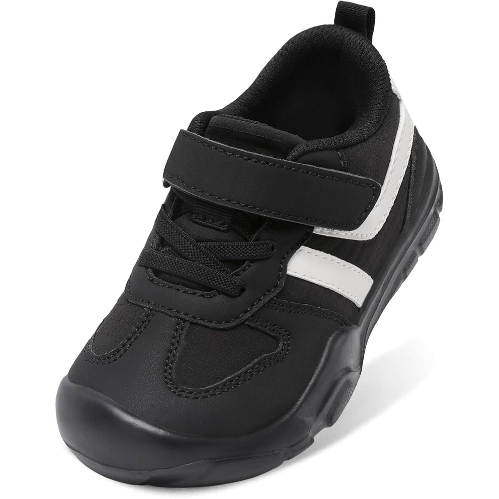 image:imageLeIsfIt Toddler Shoes Wide Toe Box Boys Girls Lightweight SneakersAllblack