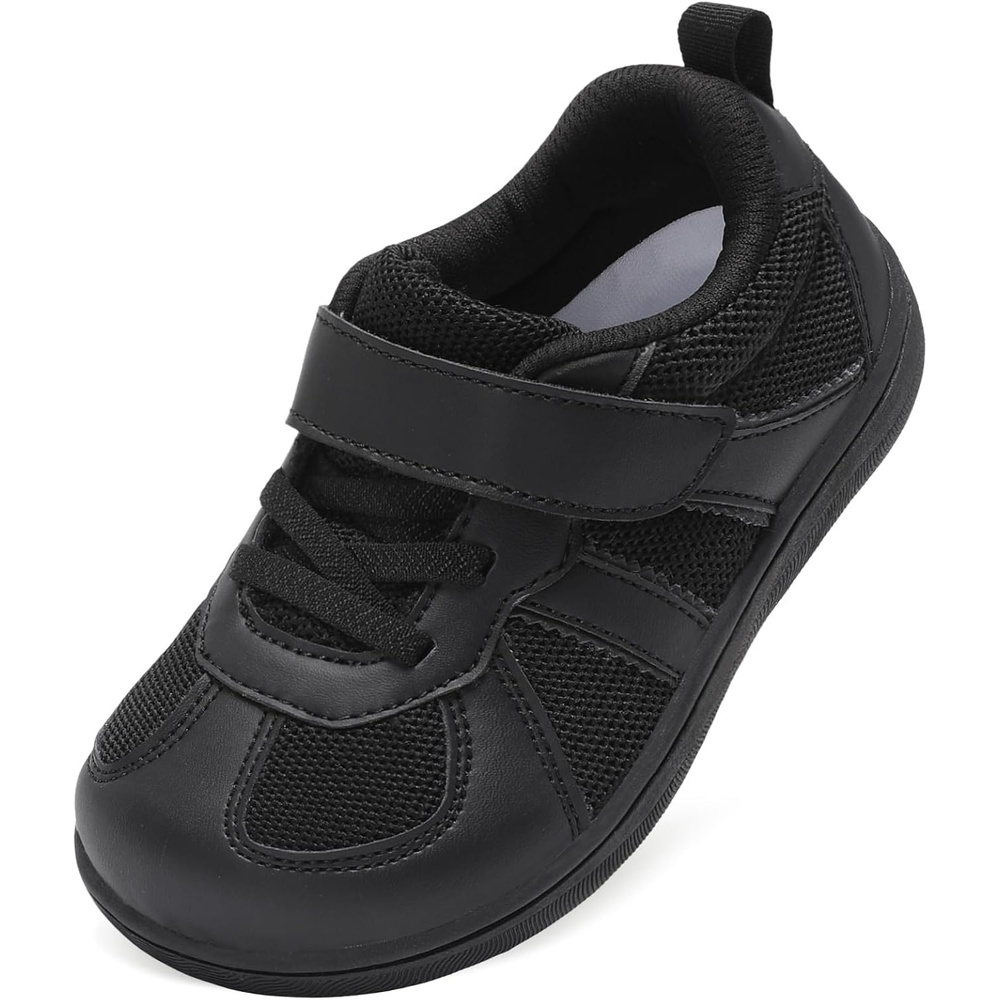 image:imageLeIsfIt Toddler Sneakers Boys Girls Wide Toe Box Barefoot ShoesAllblack